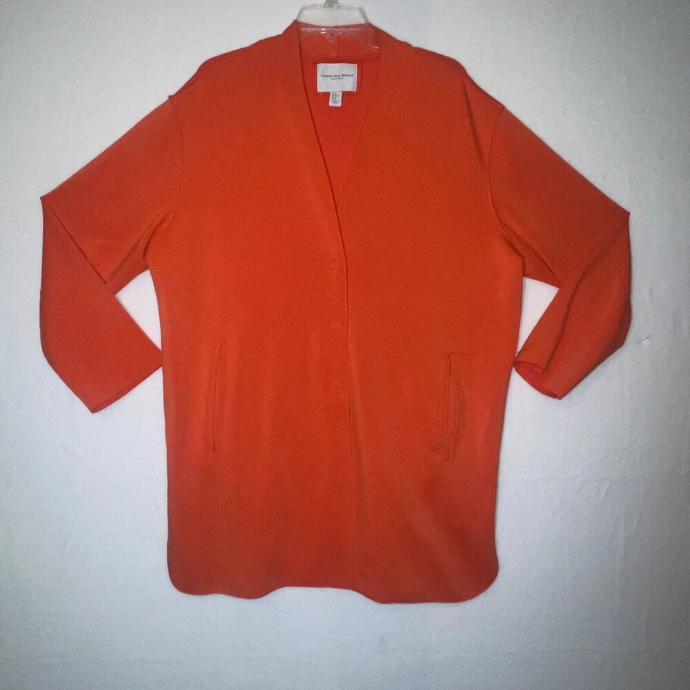 Women's Carolina Belle Montreal Snap Front Cardigan Coral Jacket‎ XL